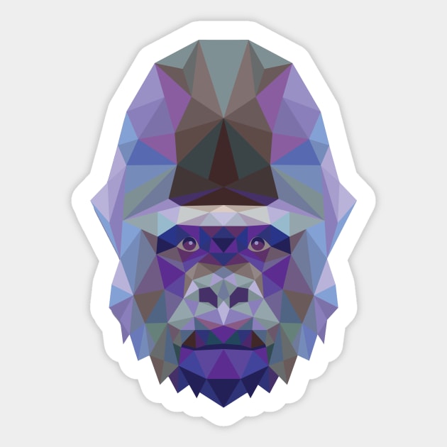 Fractal Gorilla Sticker by SandiTyche